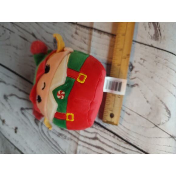 Squishmallows 4.5 " EMMY the ELF w/ HAT Christmas Santa Little helper Plush Toy - Picture 6 of 6